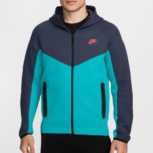 Nike Sportswear Tech Windrunner Full-Zip Hoodie Dusty Cactus/Blue